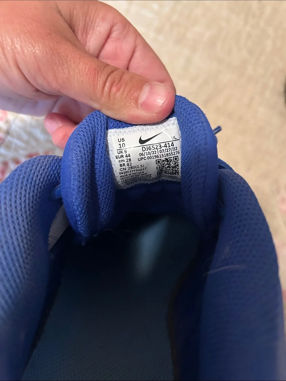 Nike Royal Blue Baseball Cleats with White Swoosh